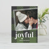 Carte Joyeux Joyeux Noël Photo Holiday (Debout devant)