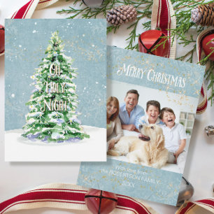 Carte Joyeux Joyeux Noël Simple Arbre Famille