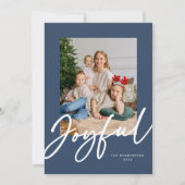 Carte Joyeux Joyeux Script Photo Holiday (Devant)