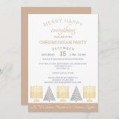 Carte Joyeux Joyeux Tan Chrismukkah Fête (Devant / Derrière)