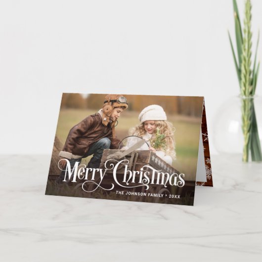 Carte Joyeux Joyeux Vacances 2 PHOTO Noël (Devant)