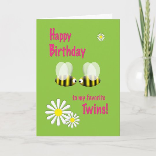 Carte Joyeux Jumeaux D Anniversaire Zazzle Be