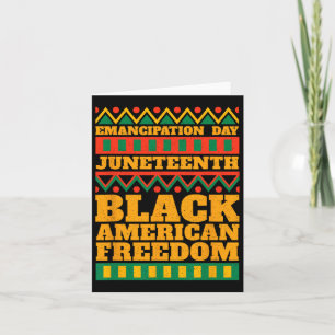 Carte Joyeux Juneteenth 1865 Célébrez la Journée de l'ém