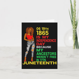 Carte Joyeux Juneteenth est mon jour de l'indépendance B
