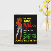 Carte Joyeux Juneteenth est mon jour de l'indépendance B (Fleur jaune)