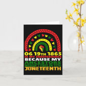 Carte Joyeux Juneteenth est mon jour de l'indépendance B (Fleur jaune)