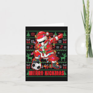 Carte Joyeux Kickmas Noël Soccer Ball Laid Jeune Swe
