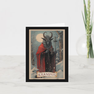 Carte Joyeux Krampus Horreur Noël Doux moche mal P