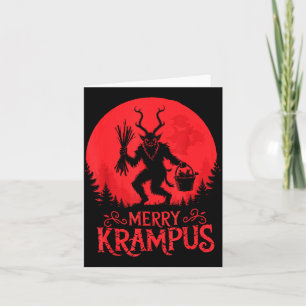 Carte Joyeux Krampus Noël Xmas Horreur Sweat Ugly E