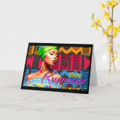 Carte Joyeux Kwanzaa (Fleur jaune)