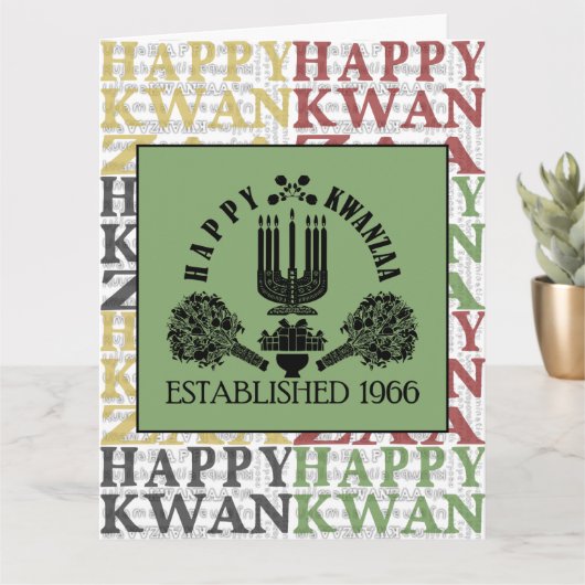 Carte Joyeux Kwanzaa (Petite plante)