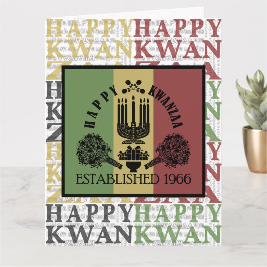 Carte Joyeux Kwanzaa (Petite plante)