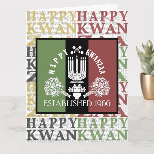 Carte Joyeux Kwanzaa (Petite plante)