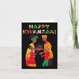 Carte Joyeux Kwanzaa Kinara-sept Bougies Principes de K