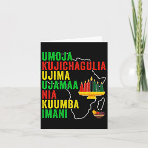 Carte Joyeux Kwanzaa Sept Principes Du Kwanzaa Hommes Fe