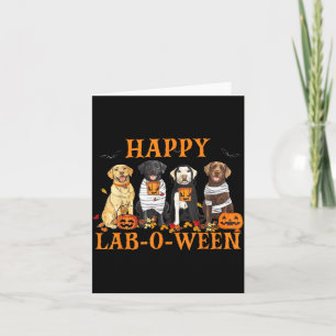 Carte Joyeux Lab-O-Ween Labrador Saison Halloween Chien