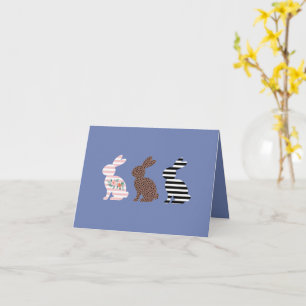 Carte Joyeux lapin de lapin léopard de Pâques
