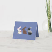 Carte Joyeux lapin de lapin léopard de Pâques (Devant)