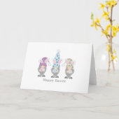 Carte Joyeux lapin de Pâques (Fleur jaune)