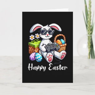 Carte Joyeux Lapin de Pâques Œuf Jeu Vidéo Enfants Homme