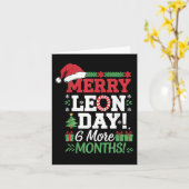 Carte Joyeux Leon Jour Noel à l'envers drôle Coun de Noë (Fleur jaune)
