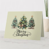 Carte Joyeux léopards de Noël Coquette Bow Xmas (Devant)