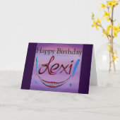 Carte Joyeux Lexi anniversaire ! (Fleur jaune)