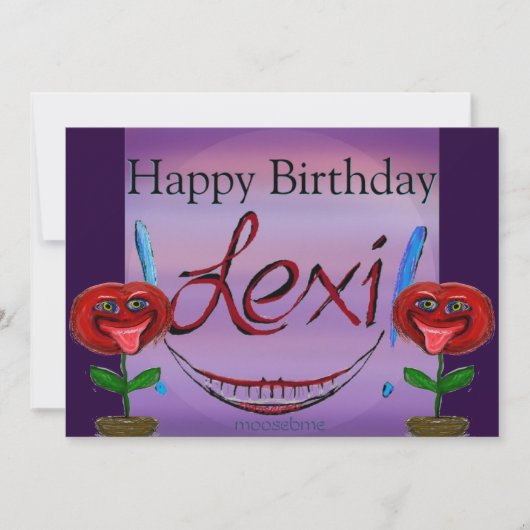 Carte Joyeux Lexi anniversaire ! Fleurs (Devant)