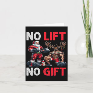 Carte Joyeux Liftmas Muscle Père Noël Weighlifting Corps