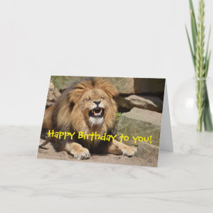 Carte Joyeux lion d'anniversaire