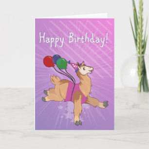 Carte Joyeux Llama d'anniversaire !