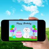 Carte Joyeux Maltais d'anniversaire à la fête d'annivers