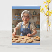 Carte Joyeux mamie d'anniversaire (Fleur jaune)