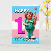 Carte Joyeux Manniversaire - Premier Anniversaire Sur T (Fleur jaune)