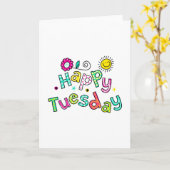 Carte Joyeux mardi Semaine Greeting Expression de texte (Fleur jaune)