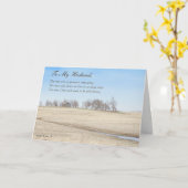 Carte Joyeux Mari de Fête des pères, Maison Old Prairie (Fleur jaune)