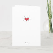 Carte Joyeux Mariage Anniversaire Red Heart Couple (Dos)