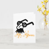 Carte Joyeux Masque comique Halloween (Fleur jaune)