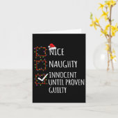 Carte Joyeux Mauvais Innocent Jusqu'à Preuve de la Culpa (Fleur jaune)