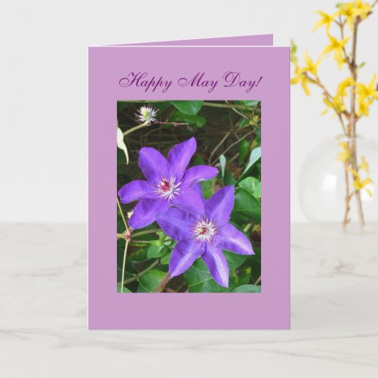 Carte Joyeux May Day ! (Fleur jaune)