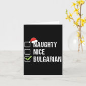 Carte Joyeux Méchant Chapeau de Père Noël Bulgare Cadeau (Fleur jaune)