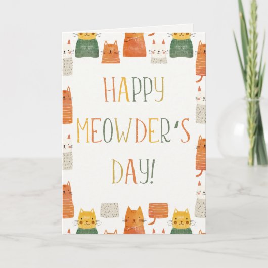 Carte Joyeux Meowder's Day Chat Maman mignonne Fête des (Devant)