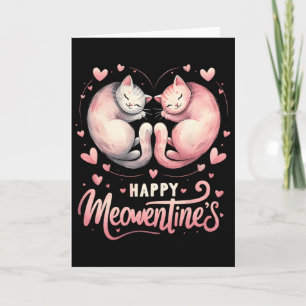 Carte Joyeux Meowentin de la Saint-Valentin pour les amo