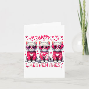 Carte Joyeux Meowentines Mignons Chats de la Saint-Valen