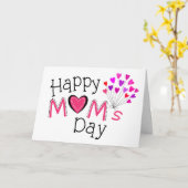 Carte Joyeux Mère de Maman's Day Amour Coeurs Salutation (Fleur jaune)