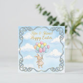 Carte Joyeux message fantaisiste de Pâques (Debout devant)