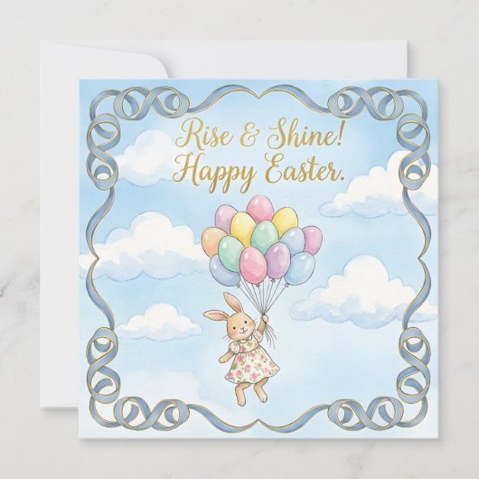 Carte Joyeux message fantaisiste de Pâques (Devant)