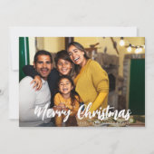 Carte Joyeux minimaliste de Noël H Photo 3 (Devant)