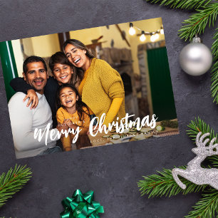 Carte Joyeux minimaliste de Noël H Photo 3