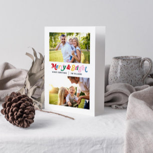 Carte Joyeux moderne et coloré brillant Bright 2 Photo